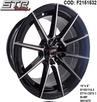 AROS # 15X8 8X100-114 ET10 BMF WH1675